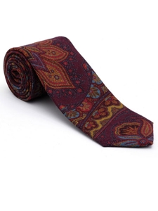 Robert Talbott Burgundy Wool Print Collection Best of Class Tie 54112E0-03 - Fall 2015 Collection Best Of Class Ties | Sam's Tailoring Fine Men's Clothing