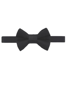 Robert Talbott Black Pro-Formal Bow Grenadine Pre-Tie 464985G-01 - Spring 2016 Collection Bow Ties and Sets | Sam's Tailoring Fine Men's Clothing