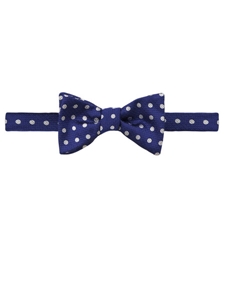Robert Talbott Indigo Polka Dot Design Best Of Class Time Square Bow Tie 564242C-01 - Spring 2016 Collection Bow Ties and Sets | Sam's Tailoring Fine Men's Clothing