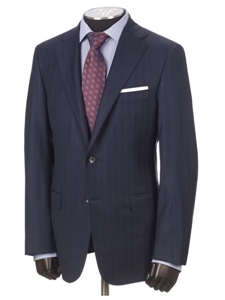 Hickey Freeman Navy Stripe Super 170s Wish Suit 55302514B003 - Suits | Sam's Tailoring Fine Men's Clothing