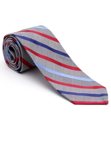 Robert Talbott Gray with Check and Stripe Big Sur End N End Seven Fold Tie 51902M0-01 - Spring 2016 Collection Seven Fold Ties | Sam's Tailoring Fine Men's Clothing