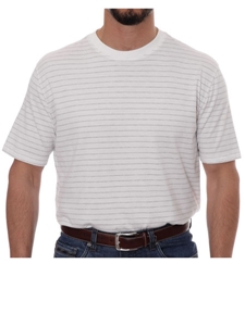 Robert Talbott White Stripe Turner Peached Jersey T-Shirt PK401-06 - Spring 2016 Collection Polo | Sam's Tailoring Fine Men's Clothing