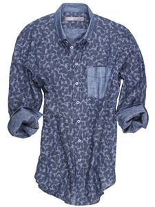 Blue Paisley Porto 14014-034 Shirt | Easy return Policy at samstailoring.com