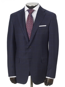 Plaid Micronsphere Navy Sport Coat | Hickey Freeman Sping Collection 2016 | Sams Tailoring
