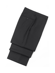 Flat Front Black Traveler Trousers | Hickey FreeMan Trousers Collection | Sams Tailoring