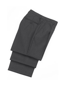 Wool Pleated Charcoal Traveler Trouser | Hickey FreeMan Trousers Collection | Sams Tailoring