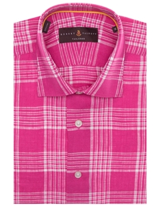 Pink and White Plaid Sport Shirt TSM16074-01 - Robert Talbott Spring 2016 Collection Suits and Sport Coats - Custom and Ready-Made | Sam's Tailoring Fine Men's Clothing