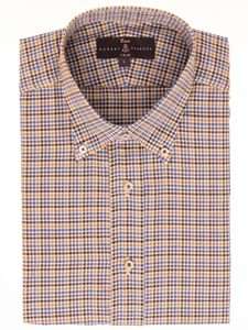 Blue, Brown, Canary & White check Estate Dress Shirt |  Robert Talbott New Shirts  Collection 2016 | Sams Tailoring