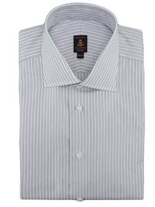 Grey, White, Black End on End Stripe Dress Shirt |  Robert Talbott New Collection 2016 | Sams Tailoring