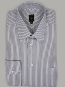 Grey Stripe Trim Fit Dress Shirt | Robert Talbott Spring Collection 2016 | Sams Tailoring