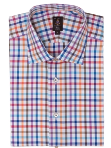 Navy, Brown Multi-colored Check Estate Shirt | Robert Talbott Men's  Collection 2016 | Sams Tailoring