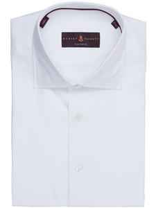 White Mini Herringbone Dress Shirt| Robert Talbott Spring Collection 2016 | Sams Tailoring
