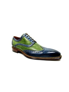 Jeans-Green Veloce Wingtip Shoe| Jose Real Men's collection 2016 | Sams Tailoring