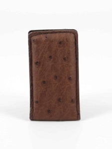 Brown Genuine Ostrich Magnetic Money Clip Wallet | Torino Leather New Wallets Collection 2016 | Sams Tailoring