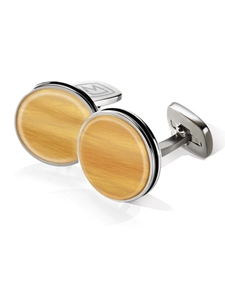 Bamboo Bordered Round Cufflink | M-Clip New Cufflinks Collection 2016 | Sams Tailoring