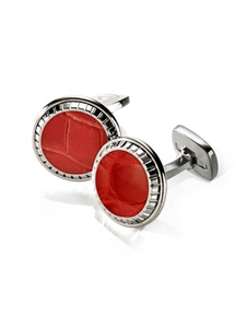 Red Alligator Carved Cufflink | M-Clip New Cufflinks Collection 2016 | Sams Tailoring