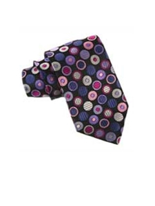Robert Talbott Black with Purple Geometric Design Best Of Class Tie 04202E0-03 - Spring 2016 Collection Best Of Class Ties | Sam's Tailoring Fine Men's Clothing