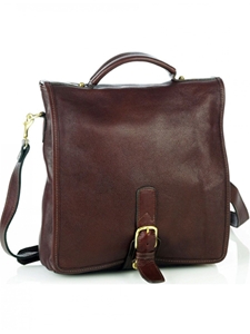 Brown Medium Convertible Long Flap Backpack/Shoulderbag | Aston Leather  Men's New Bags 2016 | Sams Tailoring