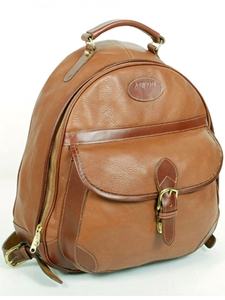 Tan Half Moon Zippered Backpack | Aston Leather  Men's New Bags 2016 | Sams Tailoring