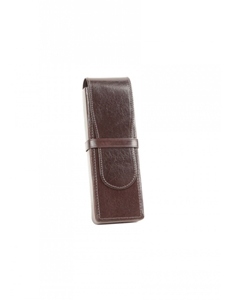 Brown Pen Box For 2 Pens Case | Aston Leather Men's Collection | Sams Tailoring