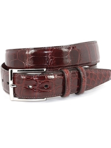 Genuine American Alligator Belt - Cognac 50507 - Torino Leather Exotic Belts | Sam's Tailoring Fine Men's Clothing