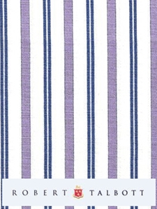 White, Lavender & Blue Dobby Stripe Custom Shirt | Robert Talbott Custom Shirts | Sams Tailoring