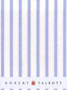 White & Sky Tape Stripe Custom Shirt | Robert Talbott Custom Shirts | Sams Tailoring