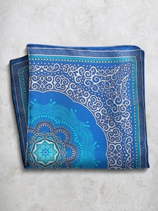 Light Blue Patterned Handkerchief SS16 | Italo Ferretti Spring Summer Collection | Sam's Tailoring