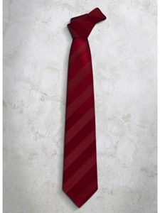 Dark Red Stripes Refined Silk Tie | Italo Ferretti Super Class Collection | Sam's Tailoring