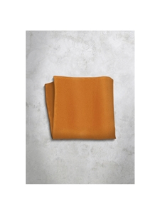 Orange Silk Satin Men's Handkerchief | Italo Ferretti Super Class Collection | Sam's Tailoring