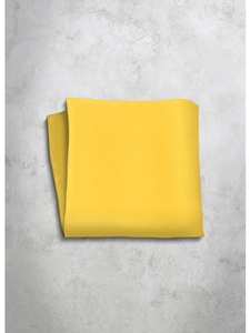 Yellow Silk Satin Men's Handkerchief | Italo Ferretti Super Class Collection | Sam's Tailoring
