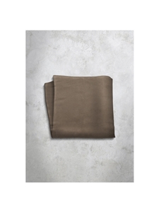 Light Brown Silk Satin Men's Handkerchief | Italo Ferretti Super Class Collection | Sam's Tailoring