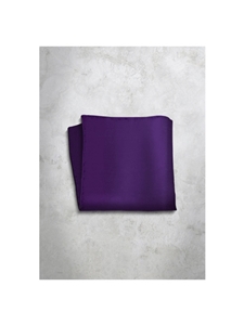 Purple Silk Satin Men's Handkerchief | Italo Ferretti Super Class Collection | Sam's Tailoring