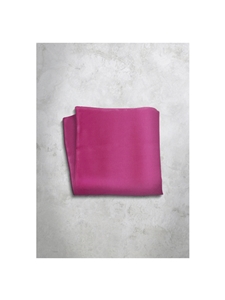 Fuchsia Silk Satin Men's Handkerchief | Italo Ferretti Super Class Collection | Sam's Tailoring