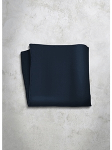 Dark Blue Silk Satin Men's Handkerchief | Italo Ferretti Super Class Collection | Sam's Tailoring
