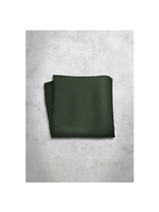 Green Silk Satin Men's Handkerchief | Italo Ferretti Super Class Collection | Sam's Tailoring