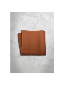 Brown Silk Satin Men's Handkerchief  | Italo Ferretti Super Class Collection | Sam's Tailoring