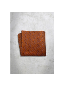 Brown Pattern Design Silk Satin Men's Handkerchief  | Italo Ferretti Super Class Collection | Sam's Tailoring