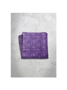 Lilac Pattren Design Silk Satin Men's Handkerchief  | Italo Ferretti Super Class Collection | Sam's Tailoring