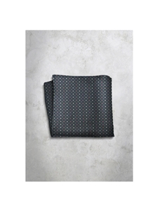 Blue Pattren Design Silk Satin Men's Handkerchief  | Italo Ferretti Super Class Collection | Sam's Tailoring