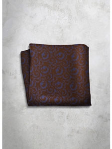 Paisley Design Silk Satin Men's Handkerchief | Italo Ferretti Super Class Collection | Sam's Tailoring
