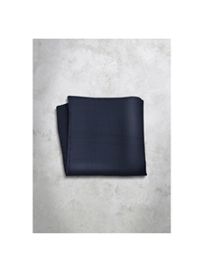 Navy Polka Dots Silk Men's Handkerchief | Italo Ferretti Super Class Collection | Sam's Tailoring