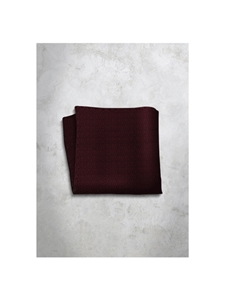 Bordeaux Pattern Design Silk Satin Men's Handkerchief  | Italo Ferretti Super Class Collection | Sam's Tailoring