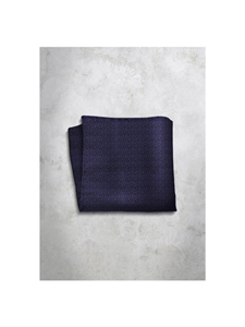 Violet Pattern Design Silk Satin Men's Handkerchief  | Italo Ferretti Super Class Collection | Sam's Tailoring