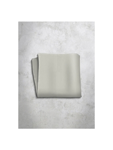 Light Grey Stripes Design Silk Satin Men's Handkerchief  | Italo Ferretti Super Class Collection | Sam's Tailoring