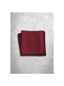 Red Stripes Design Silk Satin Men's Handkerchief  | Italo Ferretti Super Class Collection | Sam's Tailoring