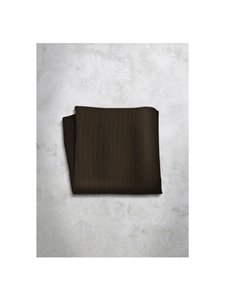 Black Stripes Design Silk Satin Men's Handkerchief  | Italo Ferretti Super Class Collection | Sam's Tailoring