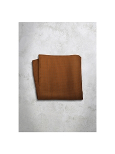 Brown Polka Dots Design Silk Satin Men's Handkerchief | Italo Ferretti Super Class Collection | Sam's Tailoring