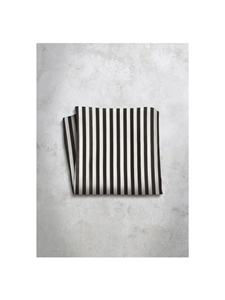 Black & White Stripes Design Silk Satin Men's Handkerchief | Italo Ferretti Super Class Collection | Sam's Tailoring