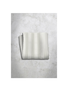 Silver & White Stripes Design Silk Satin Men's Handkerchief | Italo Ferretti Super Class Collection | Sam's Tailoring